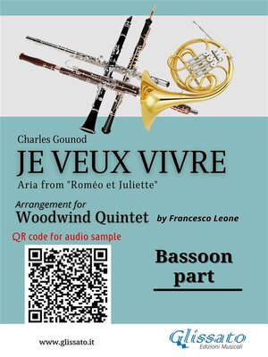 cover image of Bassoon part of "Je veux vivre" for Woodwind Quintet